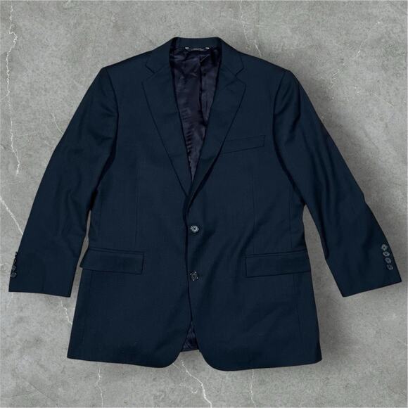 Brooks Brothers 1818 Regent Saxxon Wool Sport Coat/Blazer Sz 42S Dark Navy Blue - Picture 1 of 12